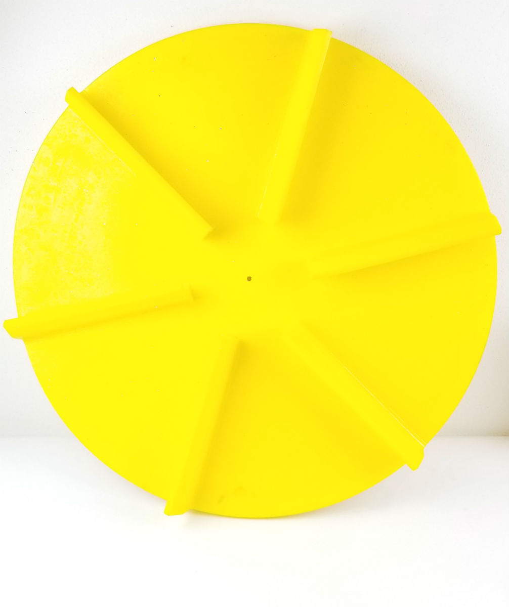 Buyers 1308907 Salt Spreader CW 24 Inch Yellow Polyurethane Spinner Disc